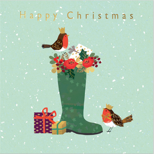 Wellington Boot Christmas Card