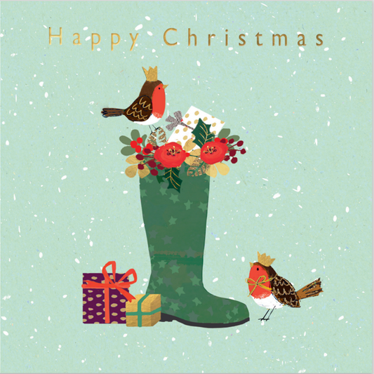 Wellington Boot Christmas Card
