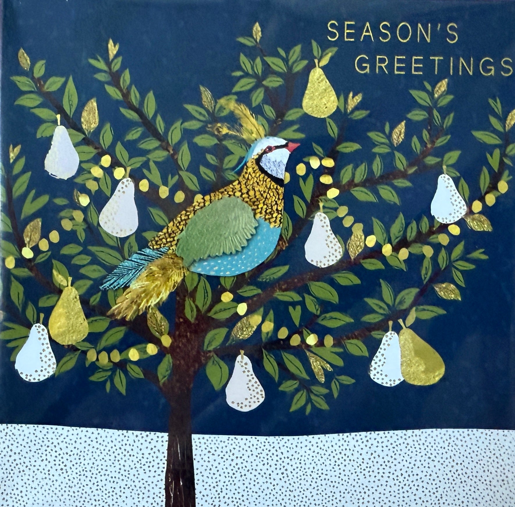 Bird in a Pear Tree Christmas Card